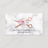 Elegante Kupferschere aus Rose Visitenkarte (Vorderseite)