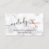 Elegante Kupferschere aus Rose Visitenkarte (Vorderseite)