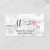 Elegante Kupferschere aus Rose Visitenkarte (Vorderseite)