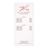 Elegante Kupferschere aus Rose Werbekarte (Hinten)