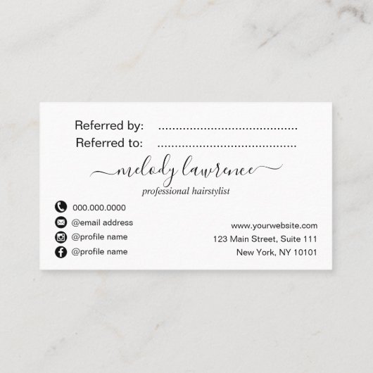 Elegante Kupferschere-Rose Empfehlungskarte (Rückseite)