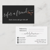 Elegante Kupferschere-Rose Empfehlungskarte (Vorne/Hinten)