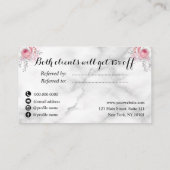 Elegante Kupferschere-Rose Empfehlungskarte (Rückseite)