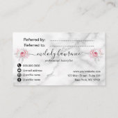 Elegante Kupferschere-Rose Empfehlungskarte (Rückseite)