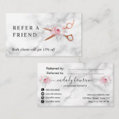 Elegante Kupferschere-Rose Empfehlungskarte (Vorne/Hinten)