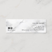 Elegante Kupferschere-Rose Mini Visitenkarte (Rückseite)