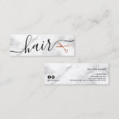 Elegante Kupferschere-Rose Mini Visitenkarte (Vorne/Hinten)