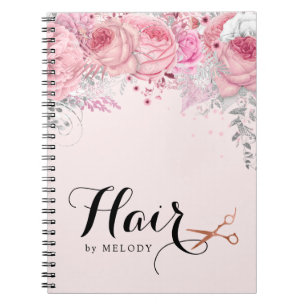 Elegante Kupferschere-Rose Notizblock