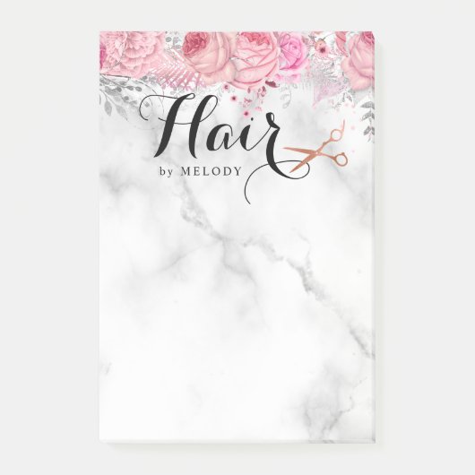 Elegante Kupferschere-Rose Post-it Klebezettel (Vorderseite)
