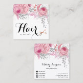 Elegante Kupferschere-Rose Quadratische Visitenkarte (Vorne/Hinten)