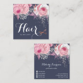 Elegante Kupferschere-Rose Quadratische Visitenkarte (Vorne/Hinten)