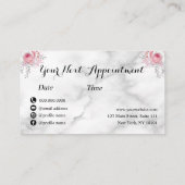 Elegante Kupferschere-Rose Terminkarte (Rückseite)