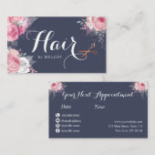 Elegante Kupferschere-Rose Terminkarte (Vorne/Hinten)