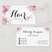 Elegante Kupferschere-Rose Visitenkarte (Vorne/Hinten)