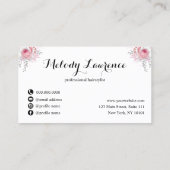 Elegante Kupferschere-Rose Visitenkarte (Rückseite)