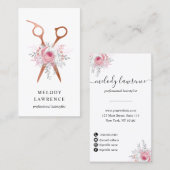 Elegante Kupferschere-Rose Visitenkarte (Vorne/Hinten)