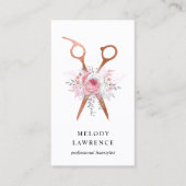 Elegante Kupferschere-Rose Visitenkarte (Vorderseite)