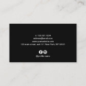 Elegante Kupferschere-Rose Visitenkarte (Rückseite)