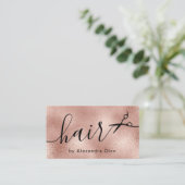 Elegante Kupferschere-Rose Visitenkarte (Stehend Vorderseite)