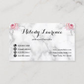 Elegante Kupferschere-Rose Visitenkarte (Rückseite)