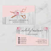 Elegante Kupferschere-Rose Visitenkarte (Vorne/Hinten)