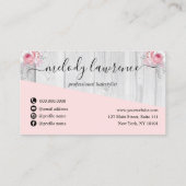 Elegante Kupferschere-Rose Visitenkarte (Rückseite)