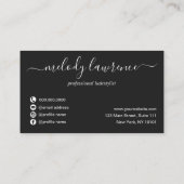 Elegante Kupferschere-Rose Visitenkarte (Rückseite)