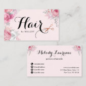 Elegante Kupferschere-Rose Visitenkarte (Vorne/Hinten)