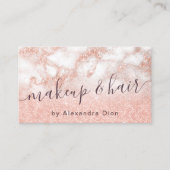 Elegante Kupferschminke aus Rose mit Glitzer Visitenkarte (Vorderseite)