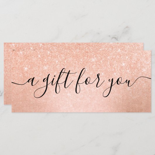 Elegante Kupferschminke-Rose Gold Glitzer Makeup-K (Vorne/Hinten)