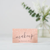Elegante Kupferschminke-Rose Gold Glitzer Makeup-K Visitenkarte (Stehend Vorderseite)
