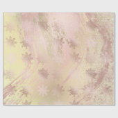 Elegante Kupferschneeflocken aus der Rose Gold Gli Geschenkpapier (Flach)