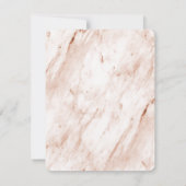 Elegante Kupfertypografie mit Marmorrücken-Foto Save The Date (Rückseite)