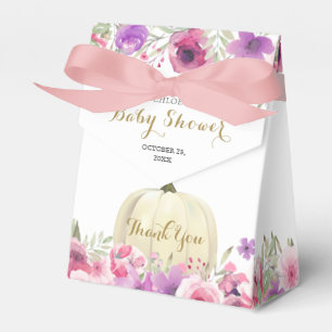 Elegante Kürbis-Blumen-Baby-Shower-Geschenkbox Geschenkschachtel