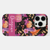 Elegante Kürbis und Blume fallen Muster Case-Mate iPhone Hülle (Rückseite (Horizontal))