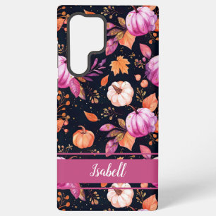 Elegante Kürbis und Blume fallen Muster Samsung Galaxy Hülle