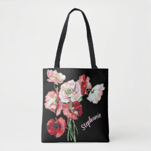 Elegante kursiv geschriebene Namens-Wasserfarben-K Tasche