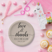 Elegante kursive Skriptkalligraphie rustikale Hoch Pappteller (Party)