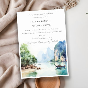 Elegante Küste Thailand Seascape Paare Dusche Einladung