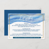 Elegante Küstengewässer - Details Umschließung RSVP Karte (Vorne/Hinten)