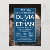 Elegante Küstenstrasse Sommerstrand Hochzeit Postkarte (Vorderseite)