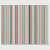 Elegante Kwanzaa-Farben gestreift Geschenkpapier (Flach)