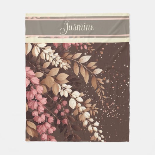 Elegante Laburnum-Kaskade Fleecedecke (Vorderseite)