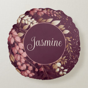 Elegante Laburnum-Kaskade Rundes Kissen