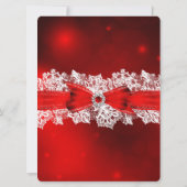 Elegante Lace & Bow Weihnachtsfeiertage Einladung (Rückseite)