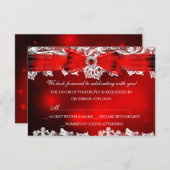 Elegante Lace & Bow Weihnachtsfeiertage UAWG RSVP Karte (Vorne/Hinten)