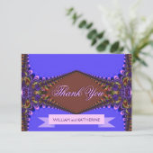 Elegante Lace Dankeschön Card Dankeskarte (Stehend Vorderseite)
