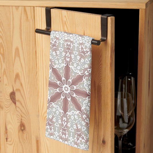 Elegante Lace Floral Kitchen Handtücher (Drittel gefaltet)
