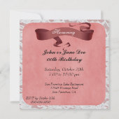 Elegante Lace Geburtstagsparty Einladungen (Rückseite)