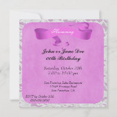 Elegante Lace Geburtstagsparty Einladungen (Rückseite)